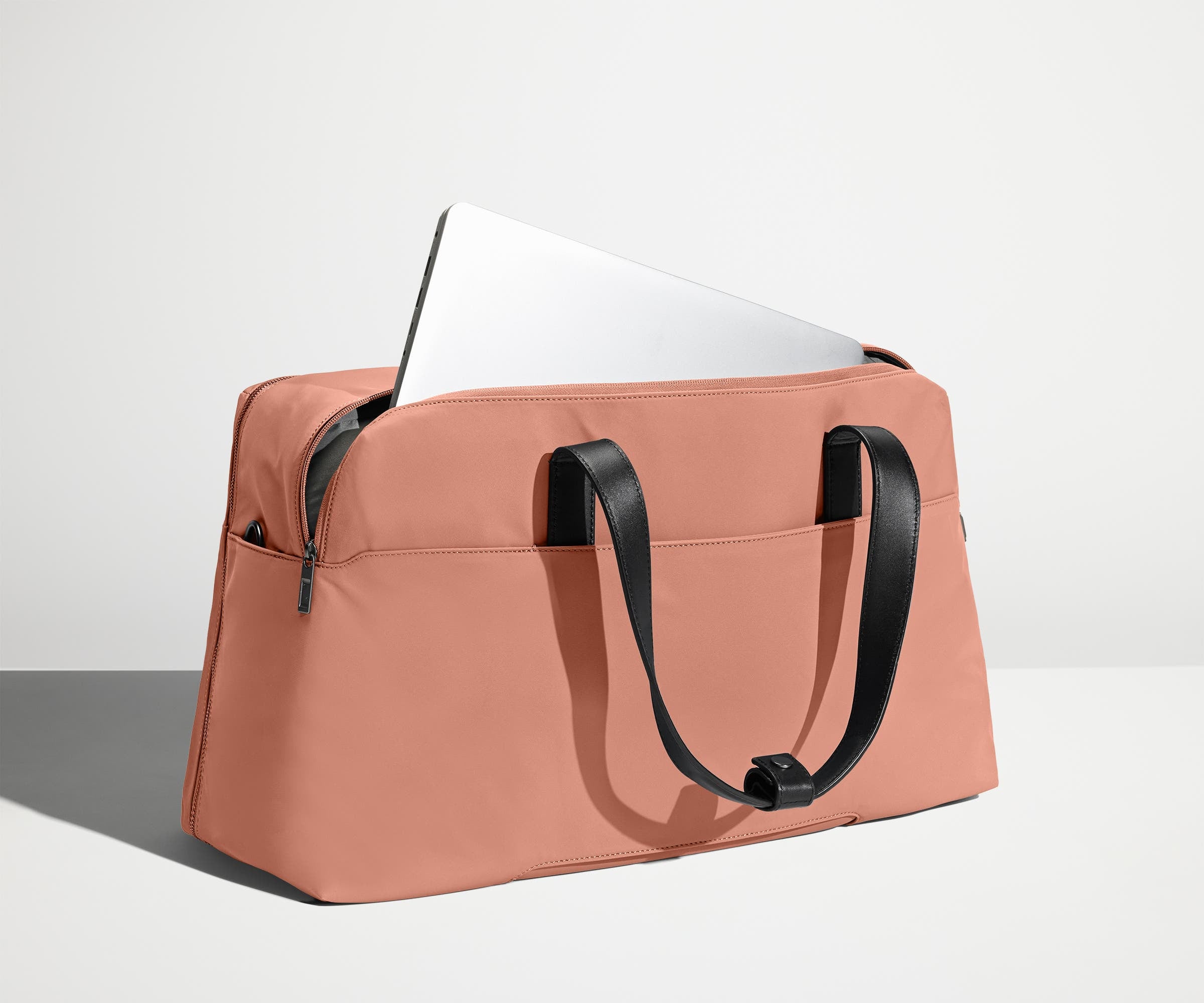 The Weekender Bag in Clay Pink - Stylish & Durable Travel Tote for Women | Perfect for Weekend Getaways, Gym, Work & Beach