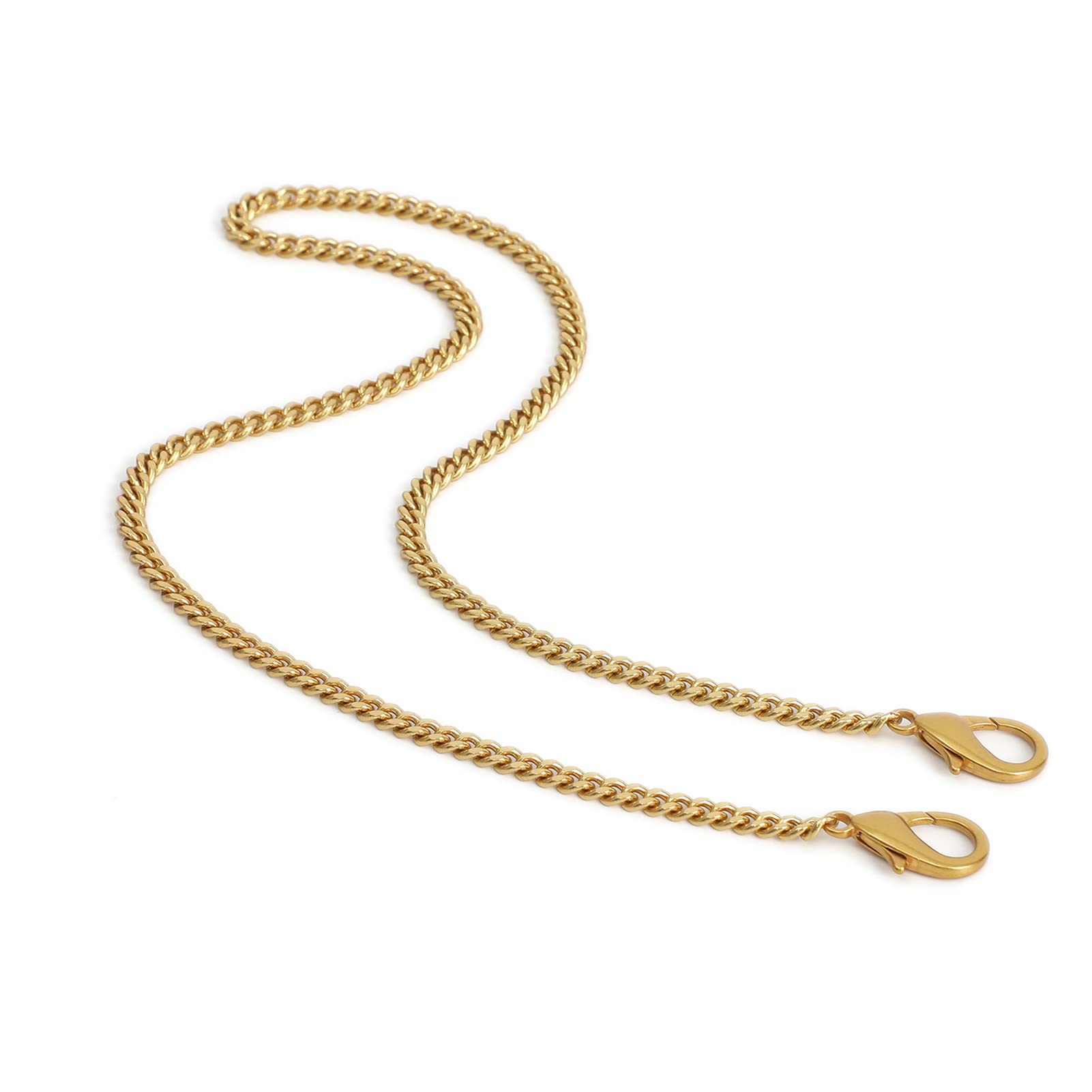 Mini Purse Chain Strap Replacement - Antique Gold 26 Inch Crossbody Shoulder Bag Strap with Charms | Handbag Accessories for Women, Fashionable & Durable | Perfect for Daily Use, Parties, Travel & Shopping