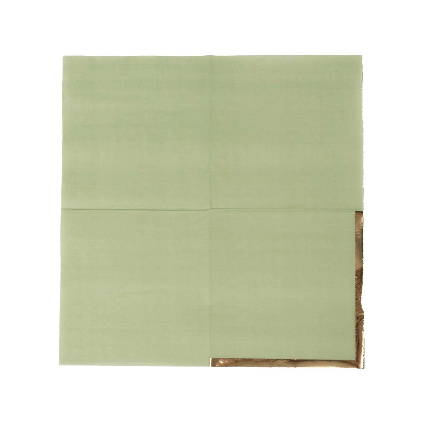 50 Soft 2-Ply Disposable Dinner Cocktail Napkins with Gold Foil Edge - Elegant Party Tableware for Weddings, Events & Home Entertaining
