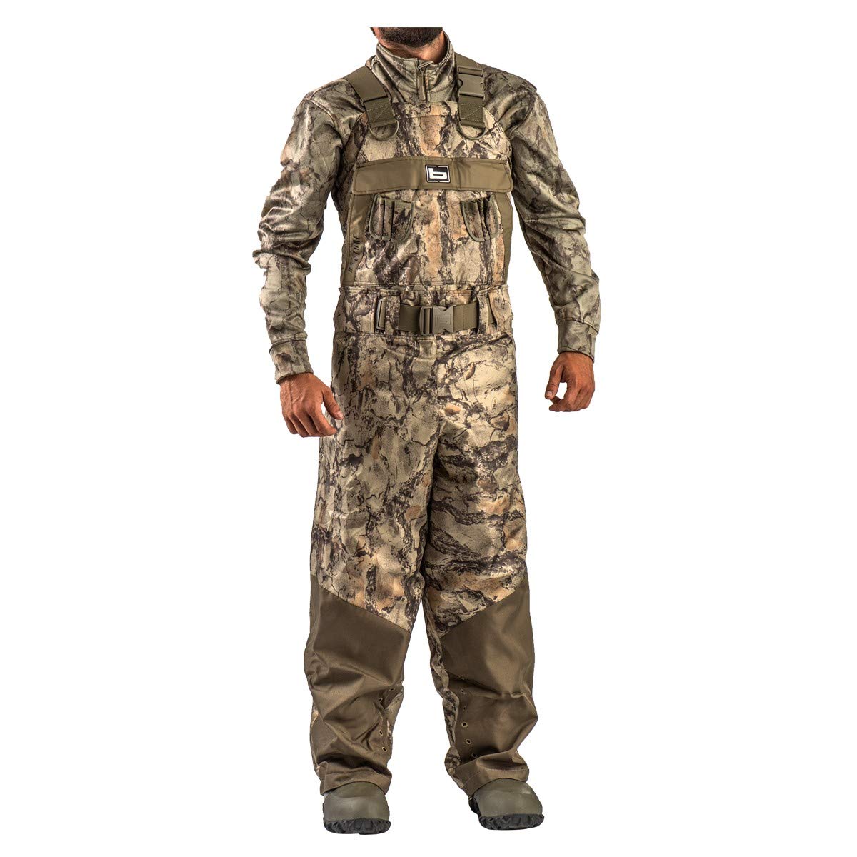 Banded Gear RedZone 2.0 Breathable Insulated Chest Waders for Hunting & Fishing - Waterproof Camo Waders with Comfort Fit in Natural Gear Camouflage - Perfect for Wetland Hunting, Fly Fishing & Outdoor Adventures (Stout Sizing)