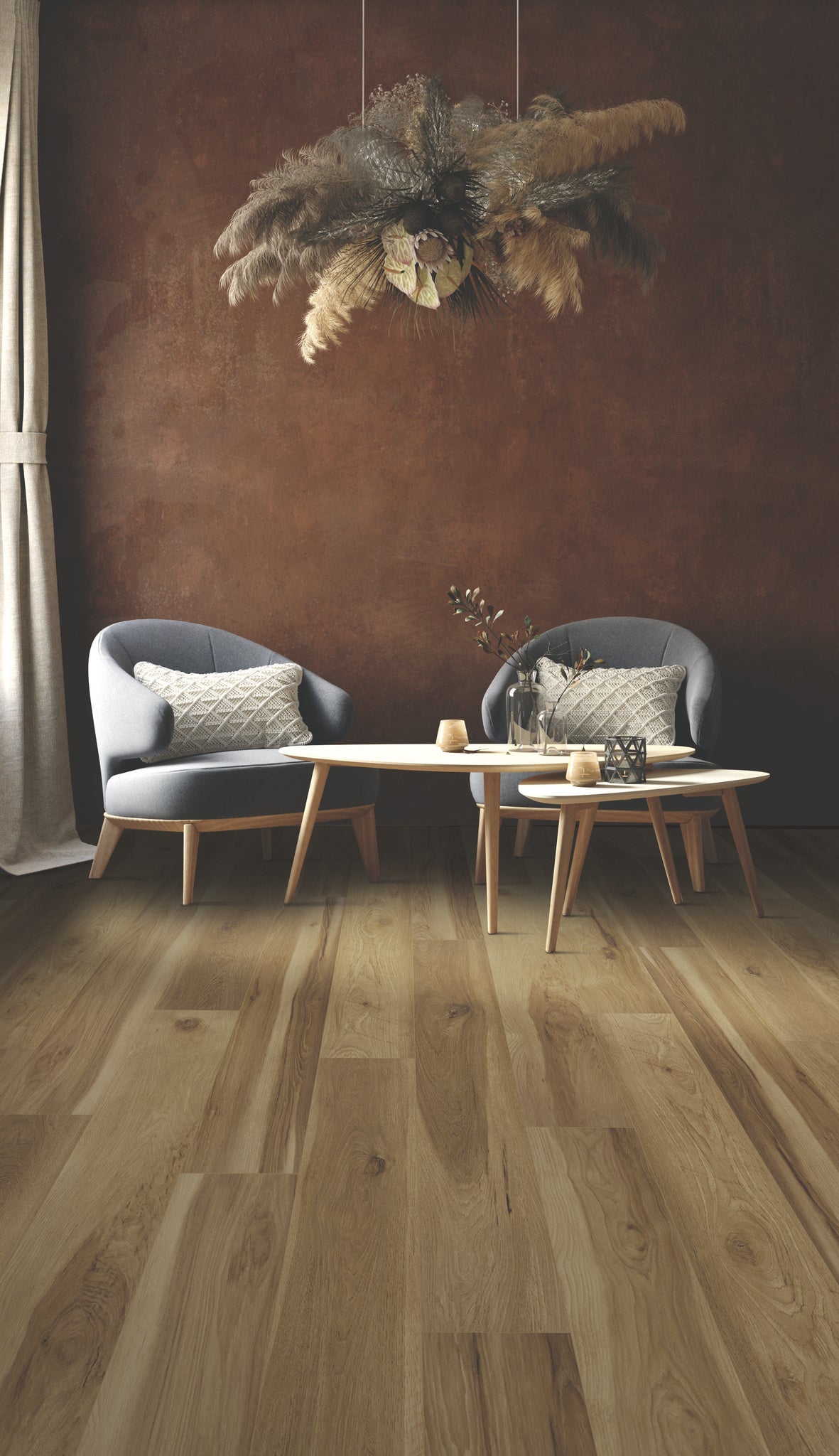 Coretec Plus HD Integrated Bevel Blended Caraway 7x48 Waterproof Luxury Vinyl Plank Flooring - Perfect for Living Rooms, Kitchens & High-Traffic Areas