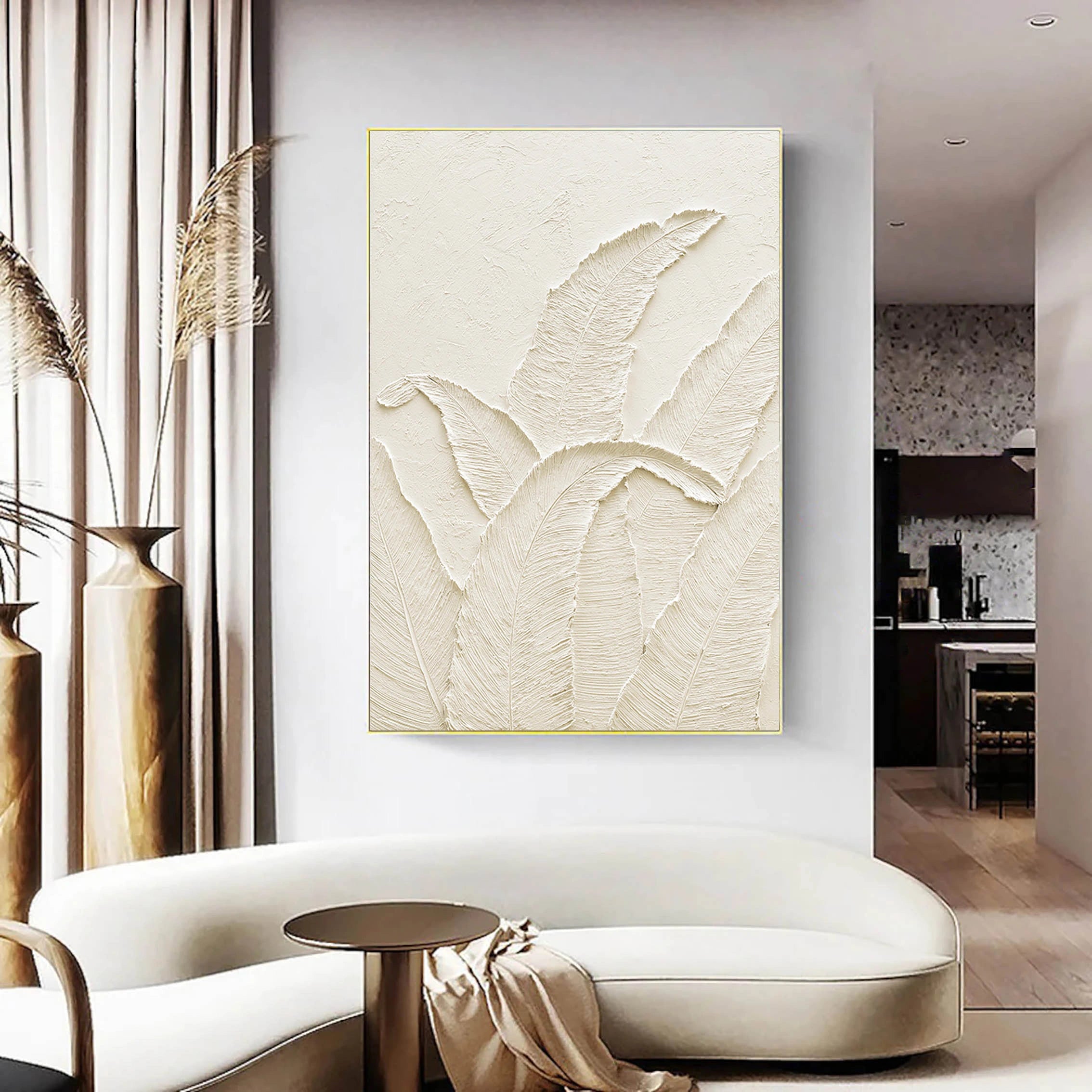 Minimalist Textured Plaster Art Painting - Modern Abstract Wall Decor for Living Room, Bedroom & Office | #MM033
