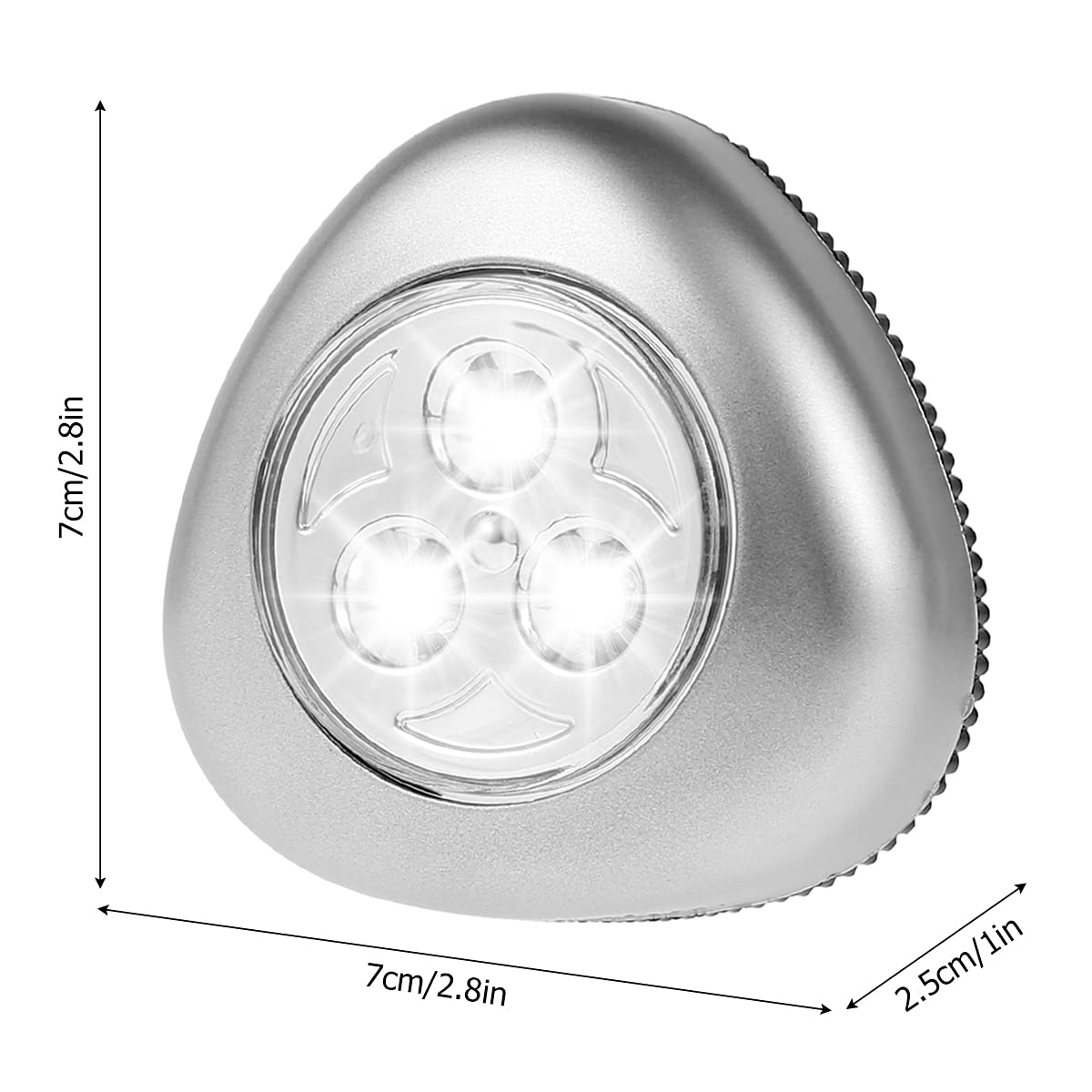 6pcs LED Touch Lights, Battery Powered Wireless Stick-On Night Light, Triangle Touch Lamp - Cordless, Touch Activated On/Off for Kitchen Cabinets, Closets, Stairs & Bedrooms (Perfect for Nighttime Safety & Convenience)