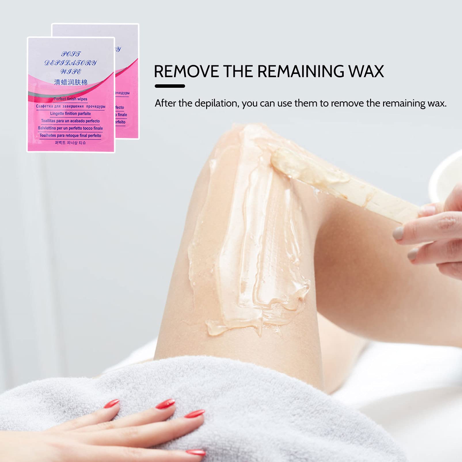 FOMIYES 20pcs Wax Remover Wipes for Face & Body - Gentle Hair Removal & Skin Care Wipes - Post Waxing Cleansing Tissues for Smooth Skin - Perfect for Salon, Spa & Home Use
