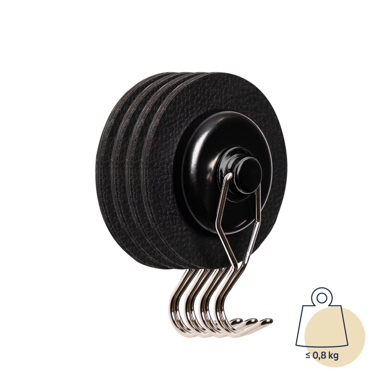 THE ONE Magnetic Hooks Bundle - Heavy Duty Black Hooks for Hanging Tools, Keys & Kitchen Utensils - Perfect for Garage, Office & Home Organization