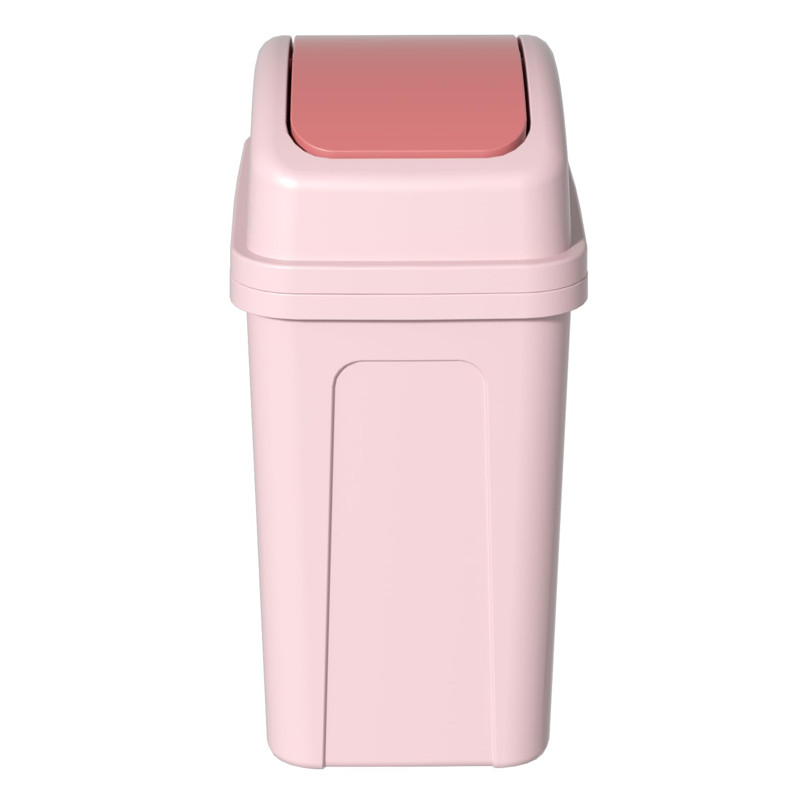 Zopnny Small Plastic Trash Can with Swing Lid - Mini Desktop Garbage Bin for Countertop, Office, Bathroom - Pink (Perfect for Home, Office, Bedroom & Bathroom Waste Disposal)