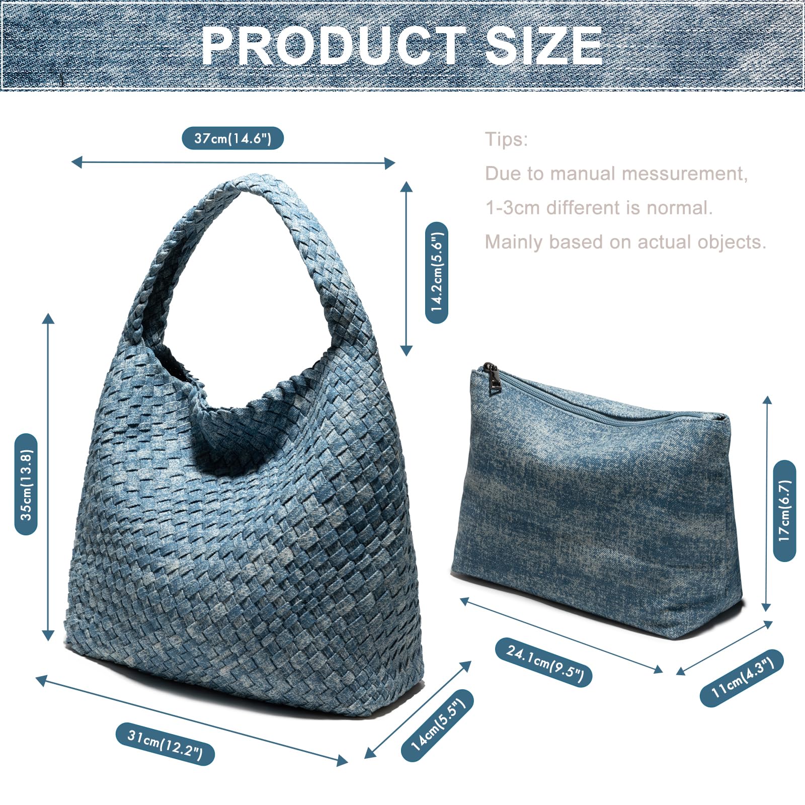 Eco-Friendly Woven Vegan Leather Tote Bag for Women - Stylish Shoulder & Top-Handle Purse - Perfect for Work, Travel & Shopping