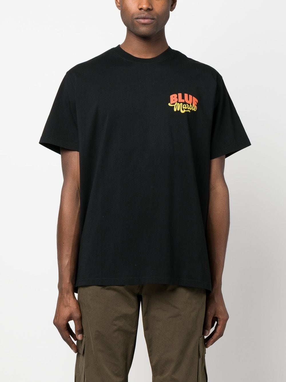 Premium BLUEMARBLE Cotton T-Shirts & Polo Shirts for Men - Classic Black Casual Wear for Office, Golf & Everyday Comfort