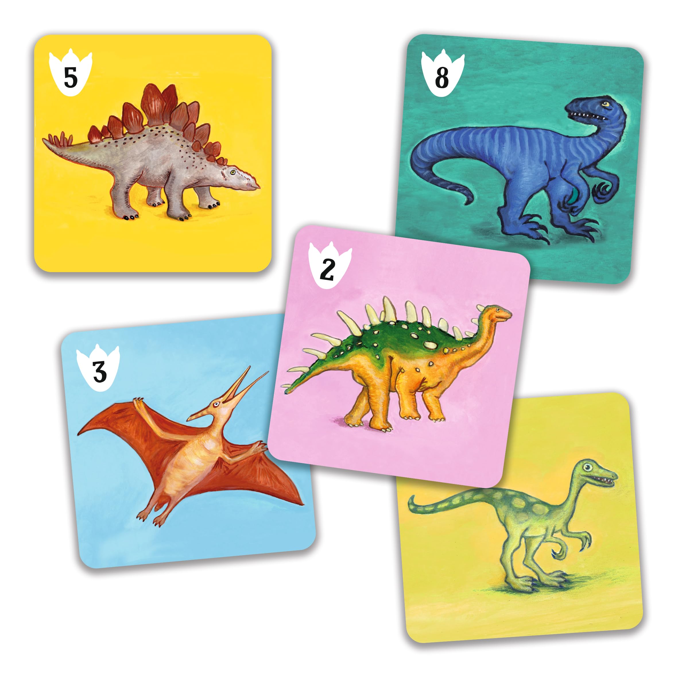 Djeco Batasaurus Card Game - Fun Memory & Matching Battle Game for Kids & Adults Ages 5+ | 2-4 Players | 10 Min Playtime | Family Board Game for Parties, Travel & Indoor Activities (35136A)