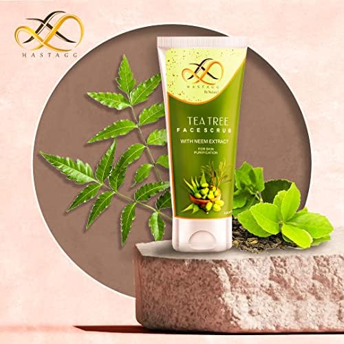 Activated Charcoal & Tea Tree Face Wash Combo for Deep Pore Cleansing - Skin Purifying Detox Scrub with Neem Extract for Men & Women | Acne Treatment, Blackhead Removal, Daily Skincare Routine
