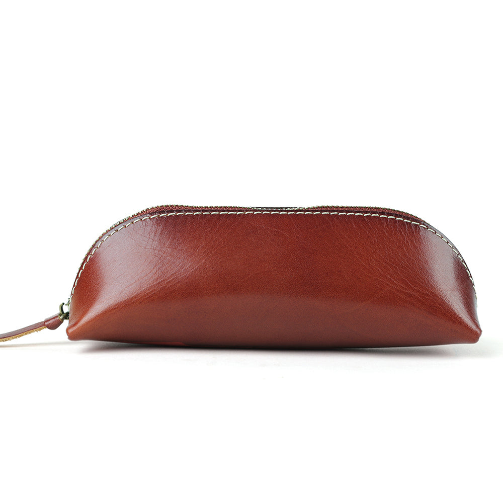 Handmade Unisex Leather Glasses Case & Pen Holder - Premium Eyewear and Writing Accessories Organizer for Travel, Office, and Daily Use