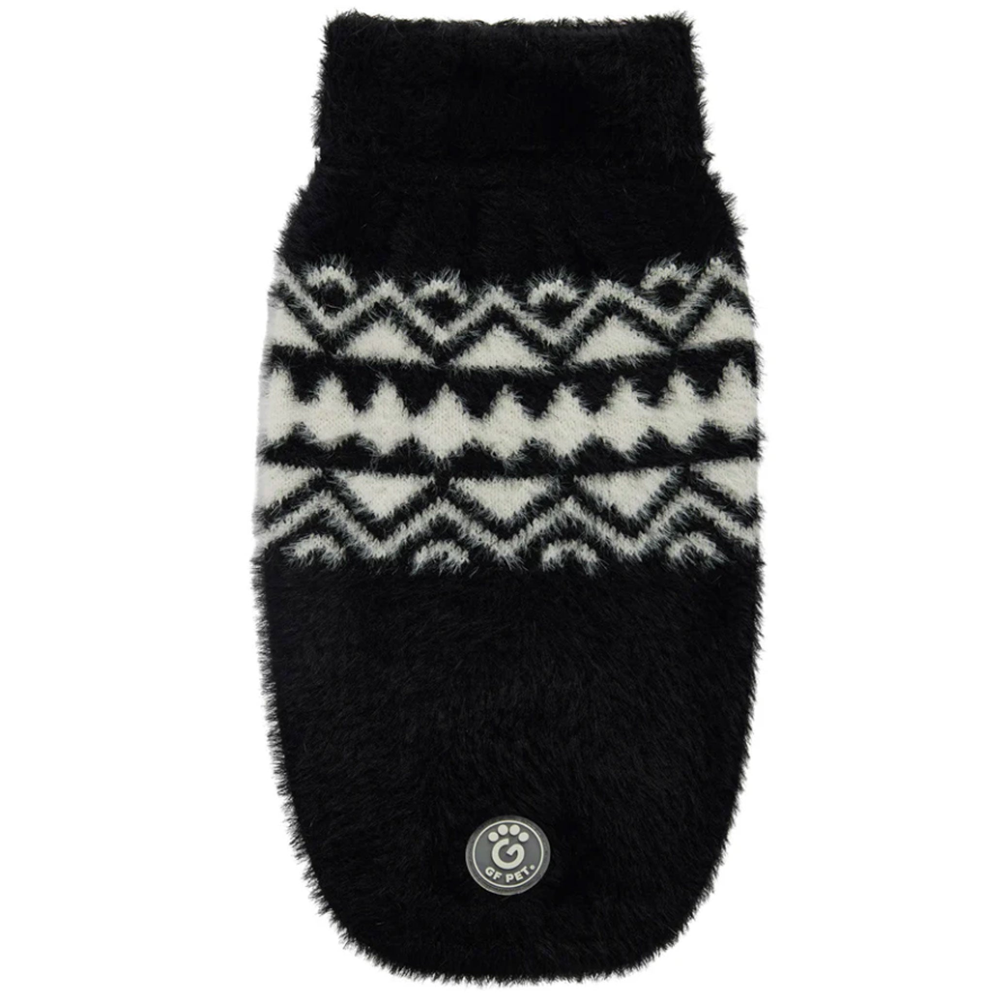 GF Pet Fuzzy Sweater for Dogs & Cats - Soft Warm Winter Coat - Black - Perfect for Cold Weather & Indoor Comfort