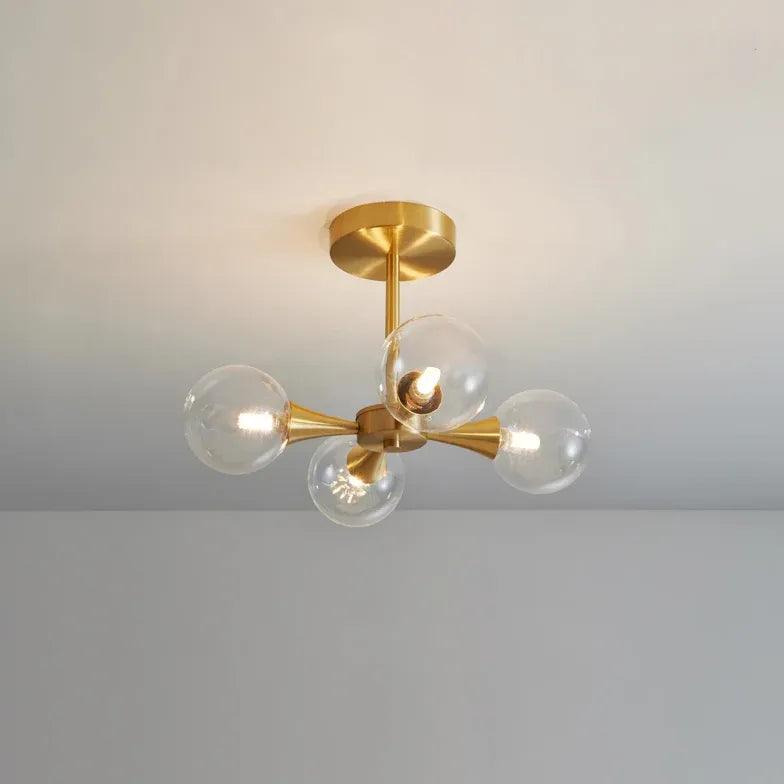 Elegant Spherical Gold Metal Chandelier for Dining Room - Perfect for Modern & Classic Home Decor, Wedding Venues, Restaurants