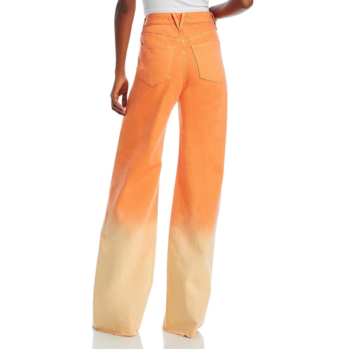 Women's High Rise Ombre Wide Leg Jeans - Trendy Vintage Denim Pants for Casual Outfits & Streetwear Fashion