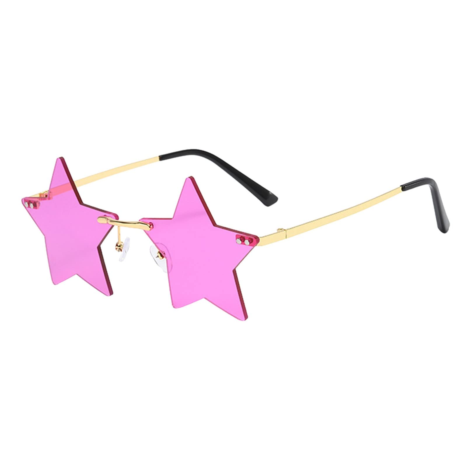 Star Shape Rimless Sunglasses for Women & Men - Party & Fashion Eyewear