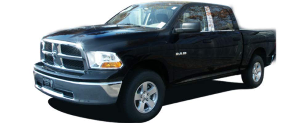 2009-2012 RAM Trucks Chrome Plated ABS Plastic Mirror Covers (2-Piece Set) - Turn Signal Light Cutout Included - MC49936 - Perfect for Upgrading & Protecting Truck Mirrors
