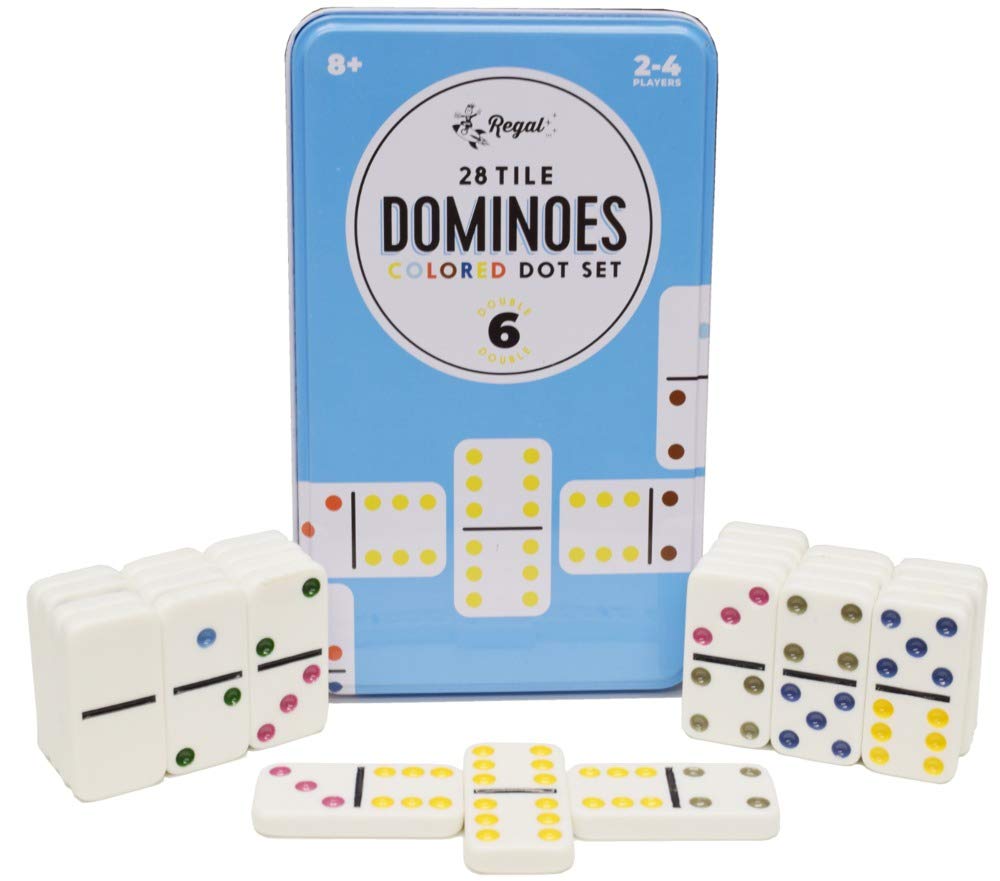 Double 6 Dominoes Set - 28 Tiles for Family Game Night & Travel Fun