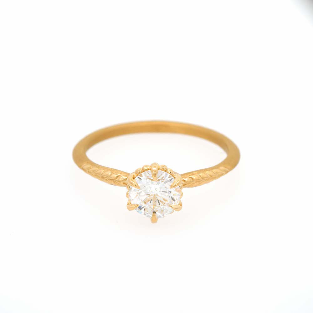 Evergreen Solitaire Ring - Dainty Minimalist 14K Gold Plated Ring for Women - Perfect for Everyday Wear, Anniversary & Wedding Gifts