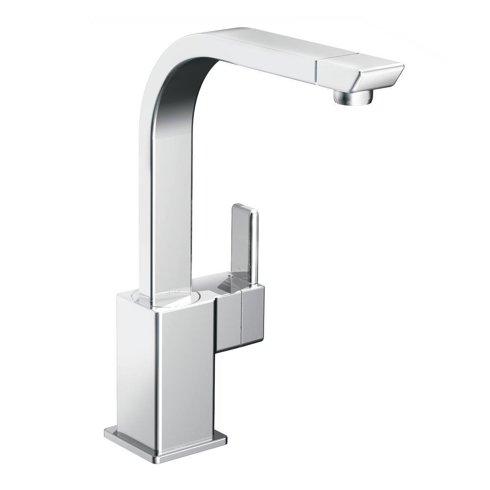 90 Degree Kitchen Faucet - Chrome S7170 Moen Stainless Steel Pull Down Sprayer for Modern Home & Commercial Use - Perfect for Washing Dishes, Filling Pots & Cleaning Sinks