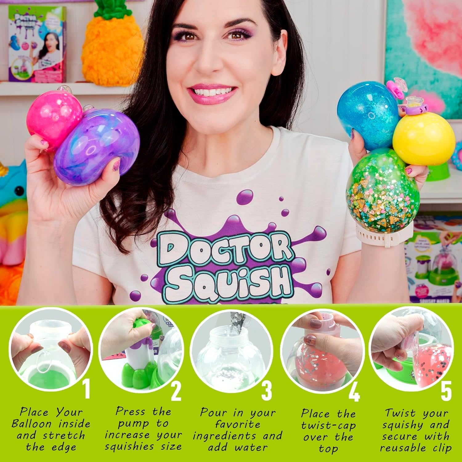 Doctor Squish Squishy Pack Refill - DIY Squishy Toy Set - 1 Count (Pack of 1) - Fun Stress Relief & Sensory Play for Kids & Adults