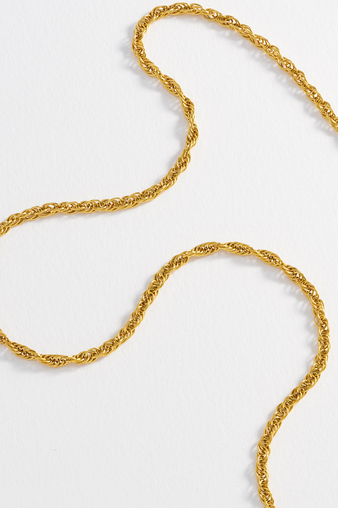 Stylish Men's Rope Chain Necklace 14K Gold Plated Stainless Steel Jewelry - Perfect for Gifts, Parties & Everyday Wear