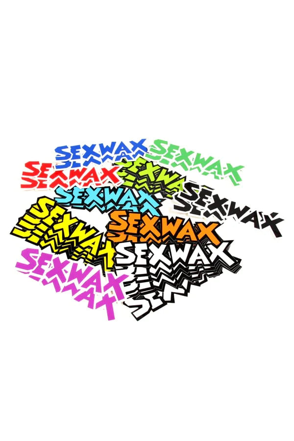 Sexwax 8-Piece Die Cut Stickers - Premium Surfboard & Skateboard Decals for Surfers, Skaters & Water Sports Enthusiasts - Perfect for Laptops, Helmets, Coolers & Gear Customization