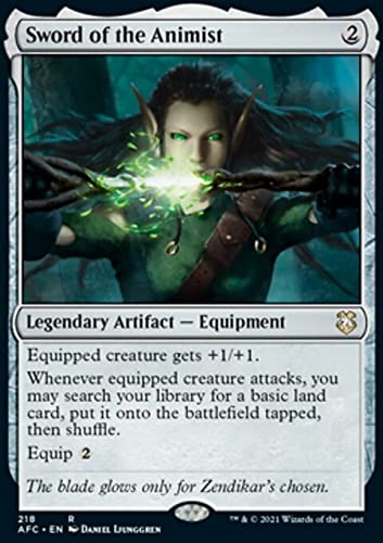 Magic: The Gathering Singles - Sword of The Animist (218) - Adventures in The Forgotten Realms Commander AFC (AFC218) - MTG Card for Commander Decks & Fantasy Gaming
