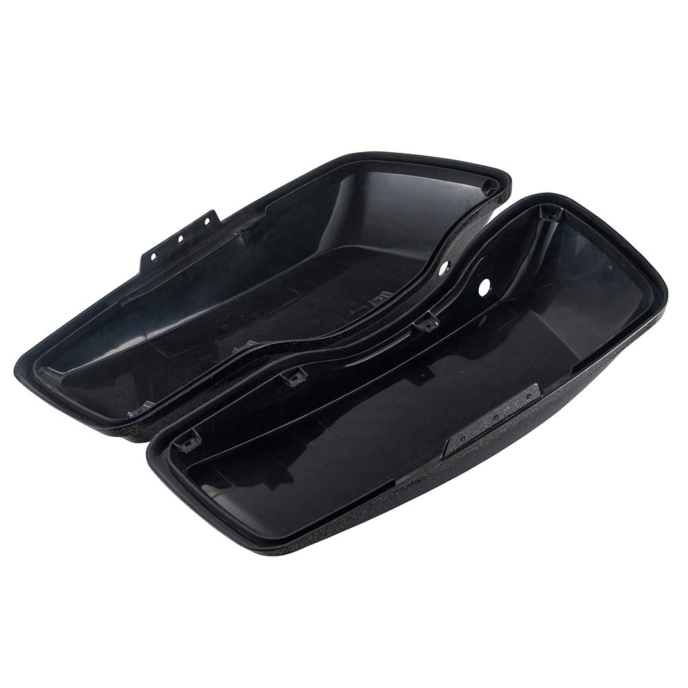 Moto Onfire Saddlebag Regular Lids for Harley Touring Street Glide Hard Saddlebags 2014-2020 | Extended Bags in Hard Candy Black Gold Flake | Perfect for Motorcycle Storage & Long-Distance Riding