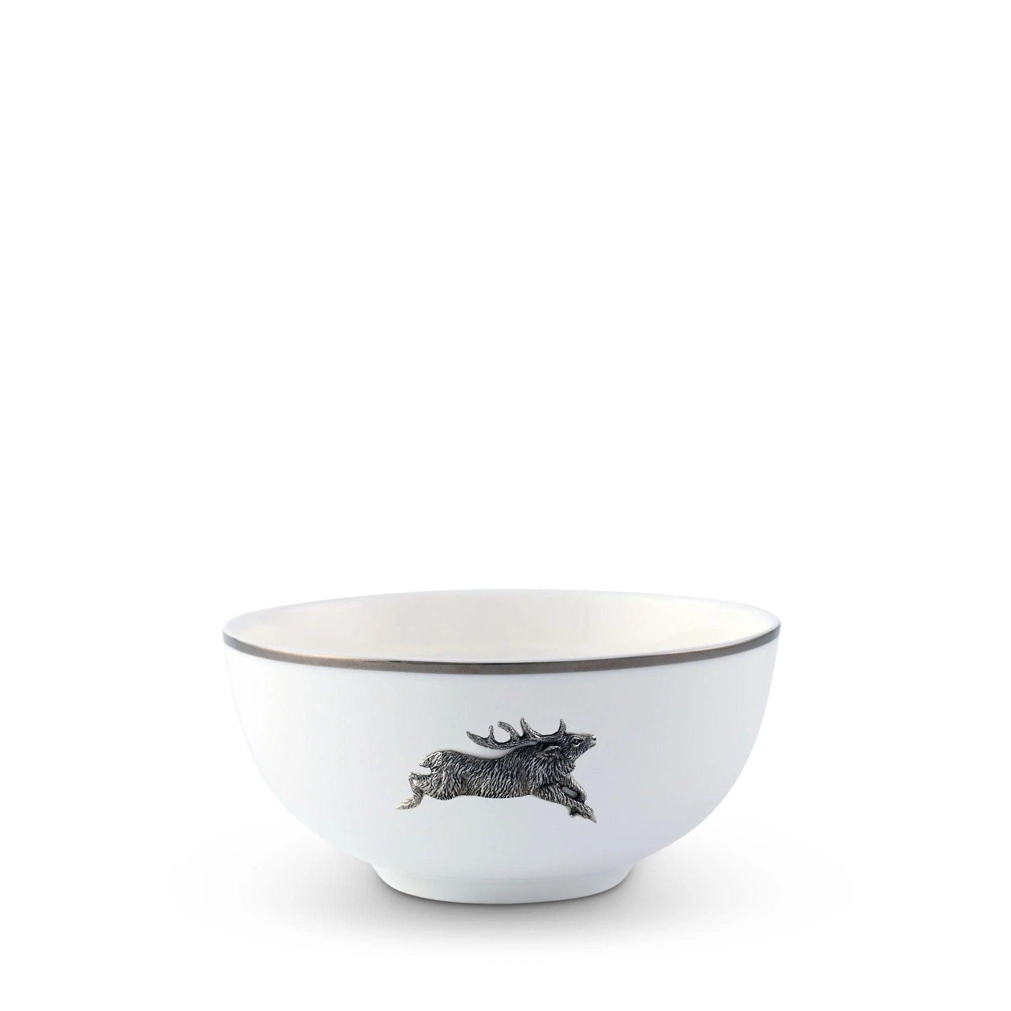 Premium Leaping Elk Bone China Dinnerware Set - Elegant Porcelain Plates, Bowls & Cups - Perfect for Fine Dining, Weddings & Special Occasions