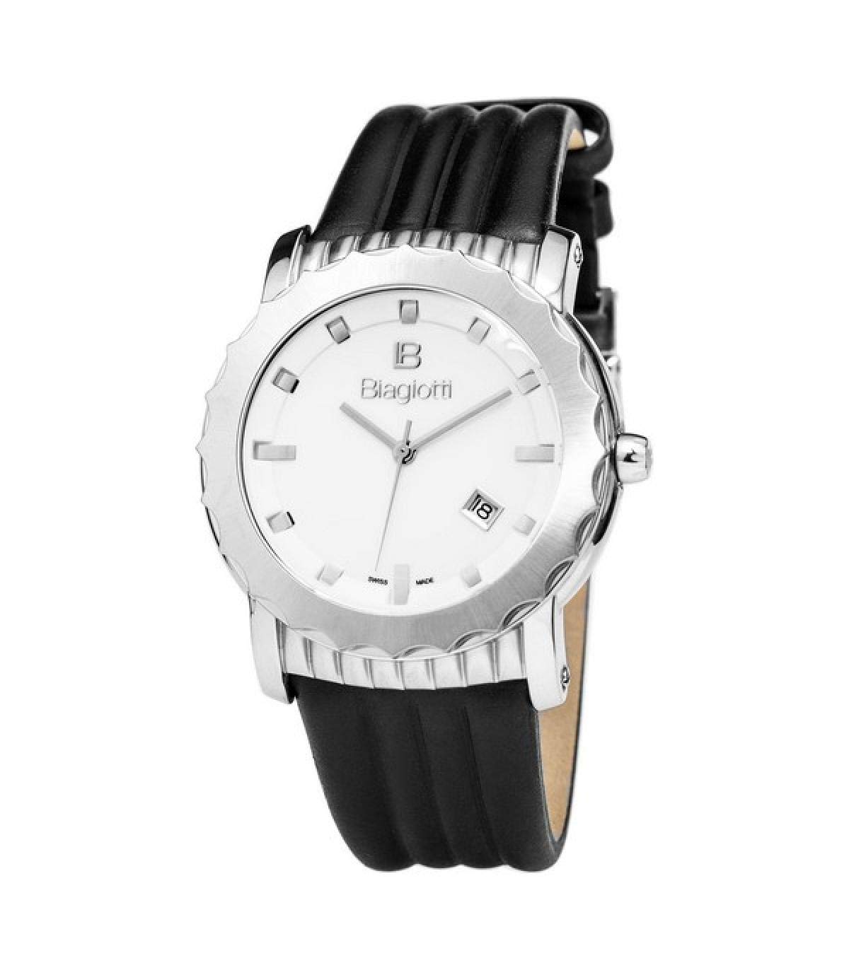 LAURA BIAGIOTTI LB0029M-03 Stainless Steel Watch for Men - White & Black Dial, Water Resistant, Fashion Accessory for Business, Casual & Formal Occasions