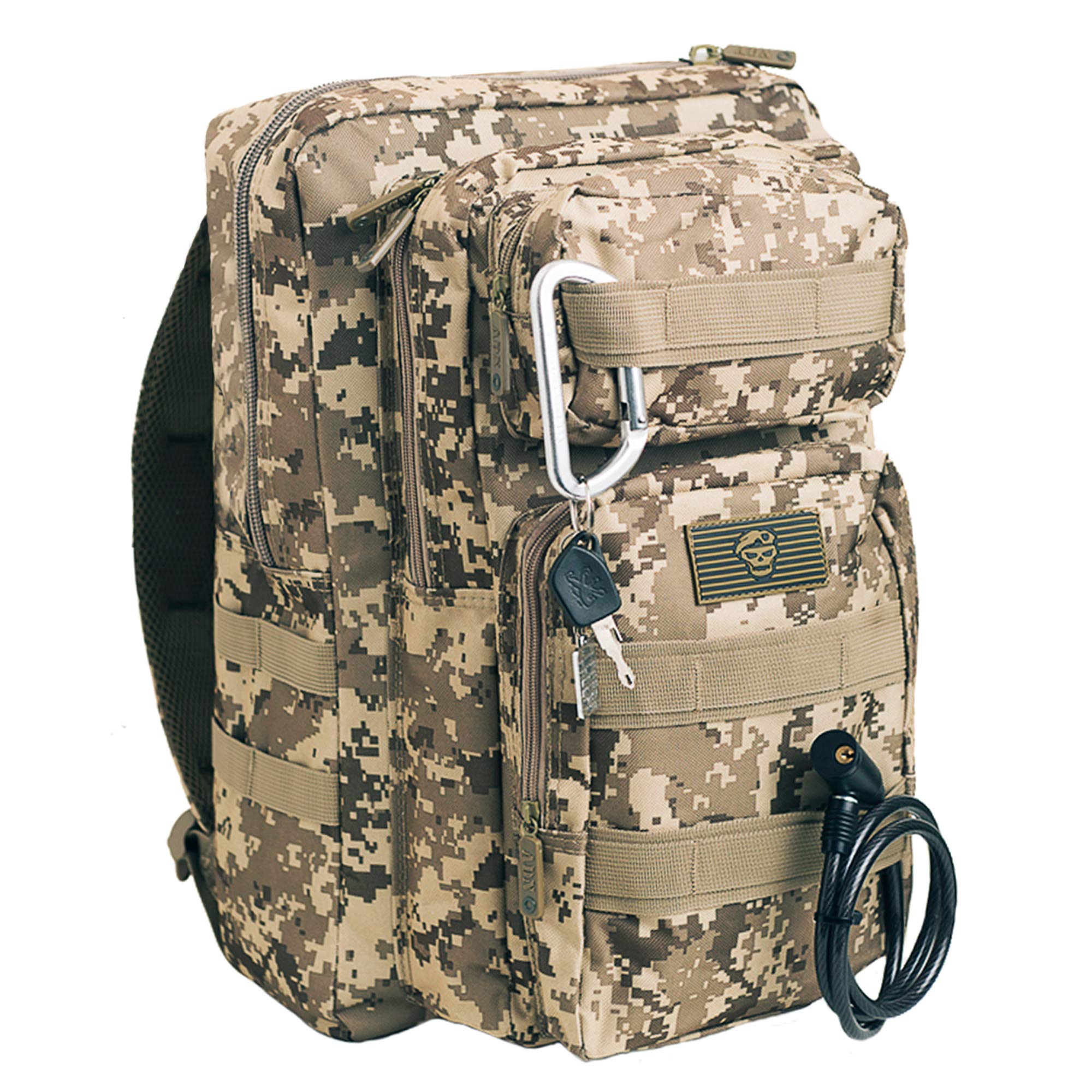 Waterproof Military Tactical Laptop Backpack for Men - Durable Molle Rucksack for Travel, Hiking & Camping - Lightweight Commuter Bookbag for School, Work & Outdoor Adventures - Perfect for Teachers, Students & Daily Use