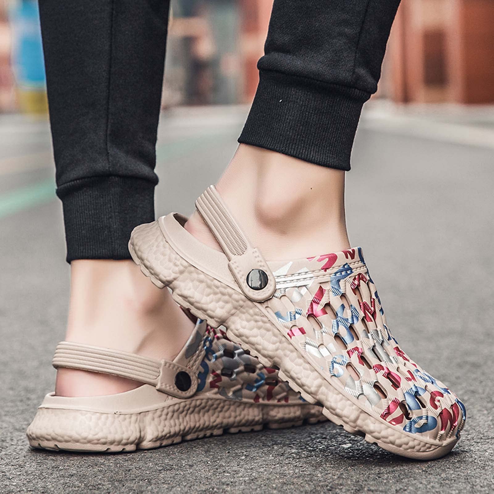 Men's Camouflage Garden Clogs - Lightweight Water Sandals with Slip-Resistant Rubber Sole | Perfect for Outdoor Activities, Gardening, Beach & Pool Wear