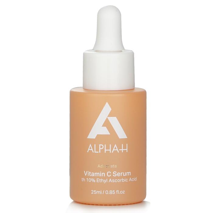 ALPHA-H Vitamin C Serum with 10% Ethyl Ascorbic Acid & Hyaluronic Acid - Brightening Facial Treatment for Dull Skin | Day & Night Use for Radiant Complexion | Anti-Aging Skincare for Women & Men