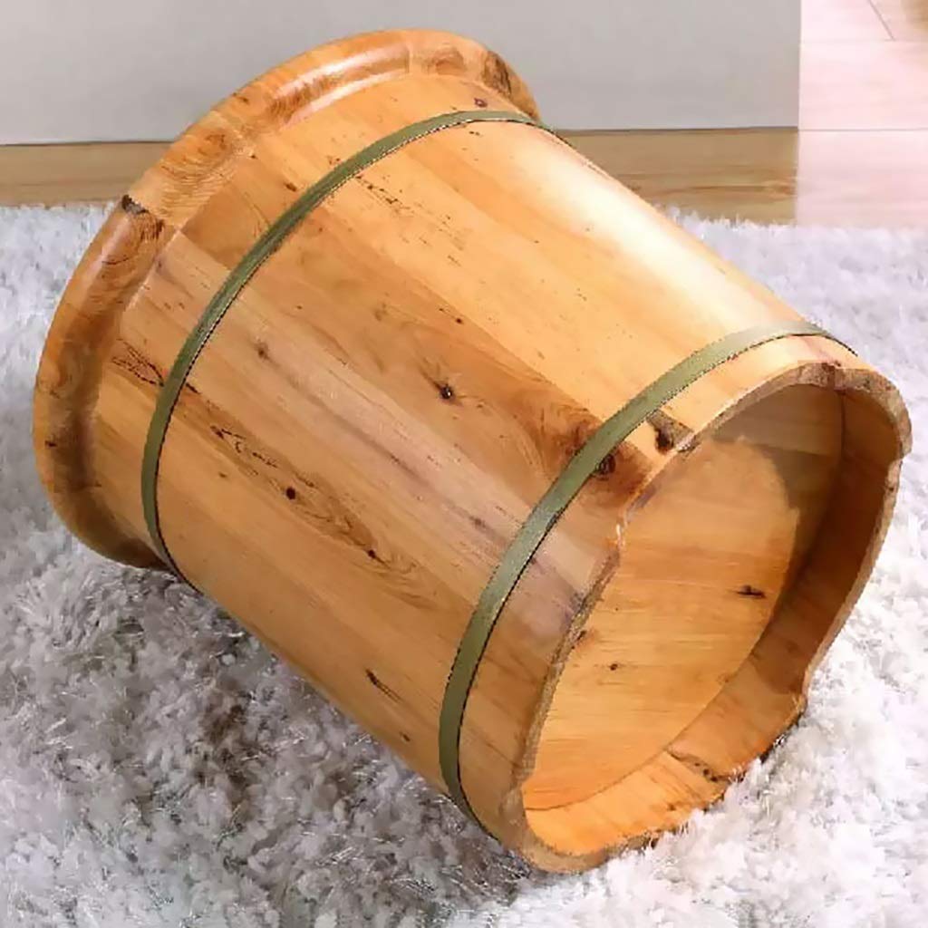 Premium Wooden Foot Soaking Tub with Massage Rollers - Large Capacity Spa Pedicure Basin for Relaxation - Smooth Surface Sauna Bucket for Bathroom, Home Spa & Wellness Retreats