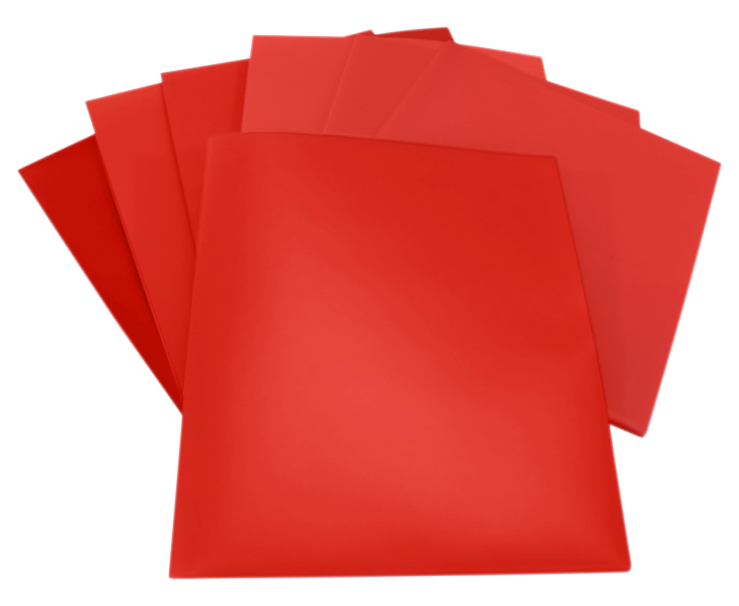 School Smart 2-Pocket Poly Folders - Red, Pack of 25 | Durable Plastic Folders for Classroom Organization, Homework & Document Storage | Perfect for Students, Teachers & Office Use