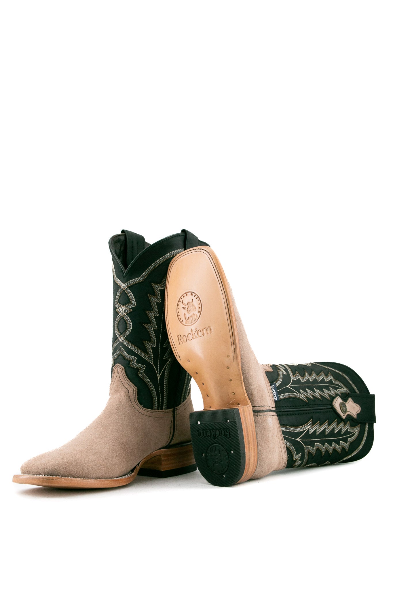 Luke Suede Square Toe Cowboy Boots for Men - Western Style Leather Boots with Comfortable Cushioning | Perfect for Rodeo, Country Music Festivals & Outdoor Adventures
