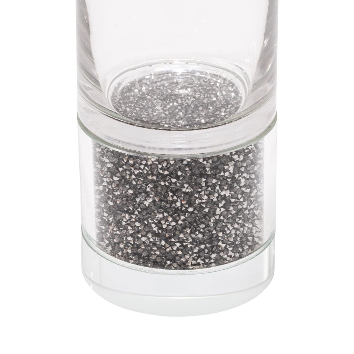 Sparkling Rhinestone Glass Vase - 6x11 Inches Elegant Flower Bouquet Holder for Candles, Centerpiece Decor, Wedding & Home Decor - Gift Box Included