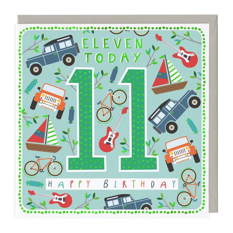 Whistlefish 11th Birthday Card - Fun Adventure Themed Greeting Card for Boys & Girls | Perfect for Kids Birthday Parties & Celebrations