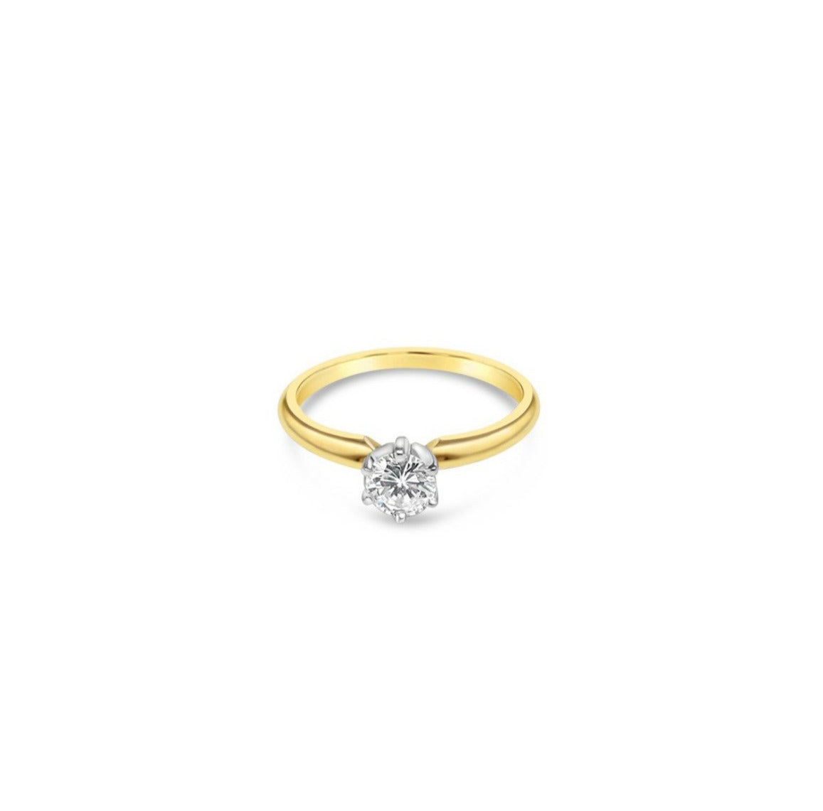 Round Solitaire Diamond Engagement Ring - 1 Carat 14K White Gold Wedding Band for Women | Perfect Proposal, Anniversary & Bridal Jewelry Gift