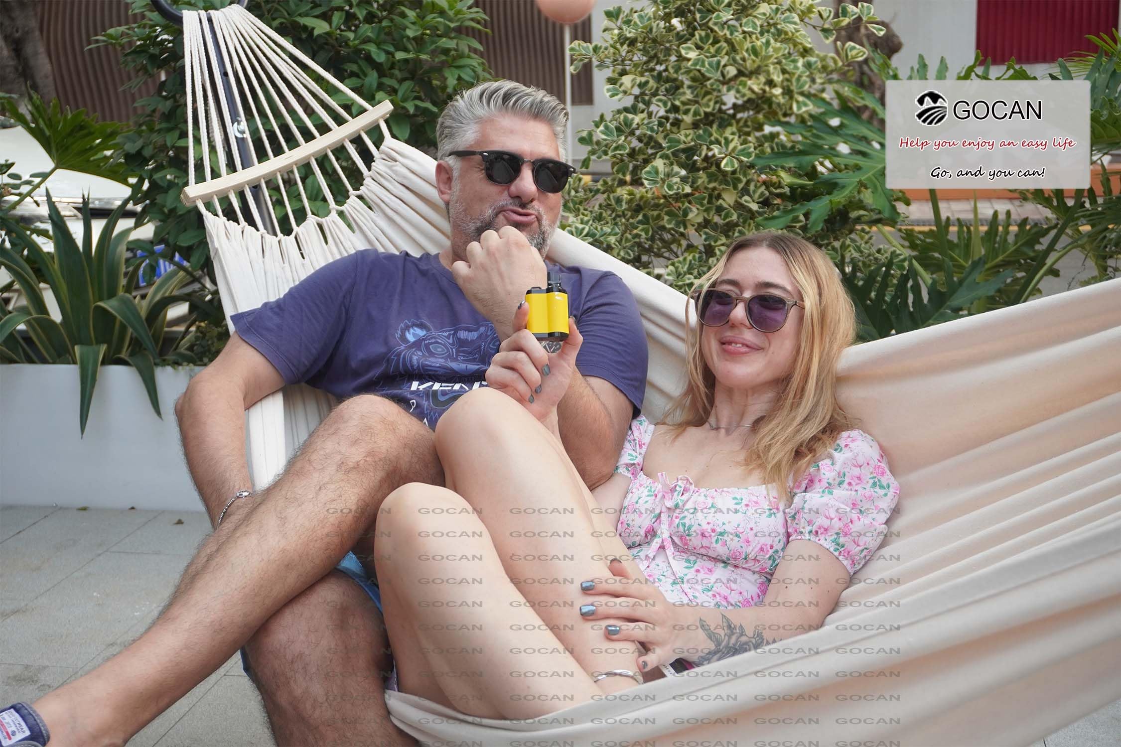 Double Hammock for 2 Persons - Large 220x150cm with Steel Stand & Removable Spreader Bar - Supports 500lb - Heavy Duty Canvas Cotton Hammock for Patio, Porch, Garden, Backyard - Perfect for Outdoor Relaxation & Indoor Lounging