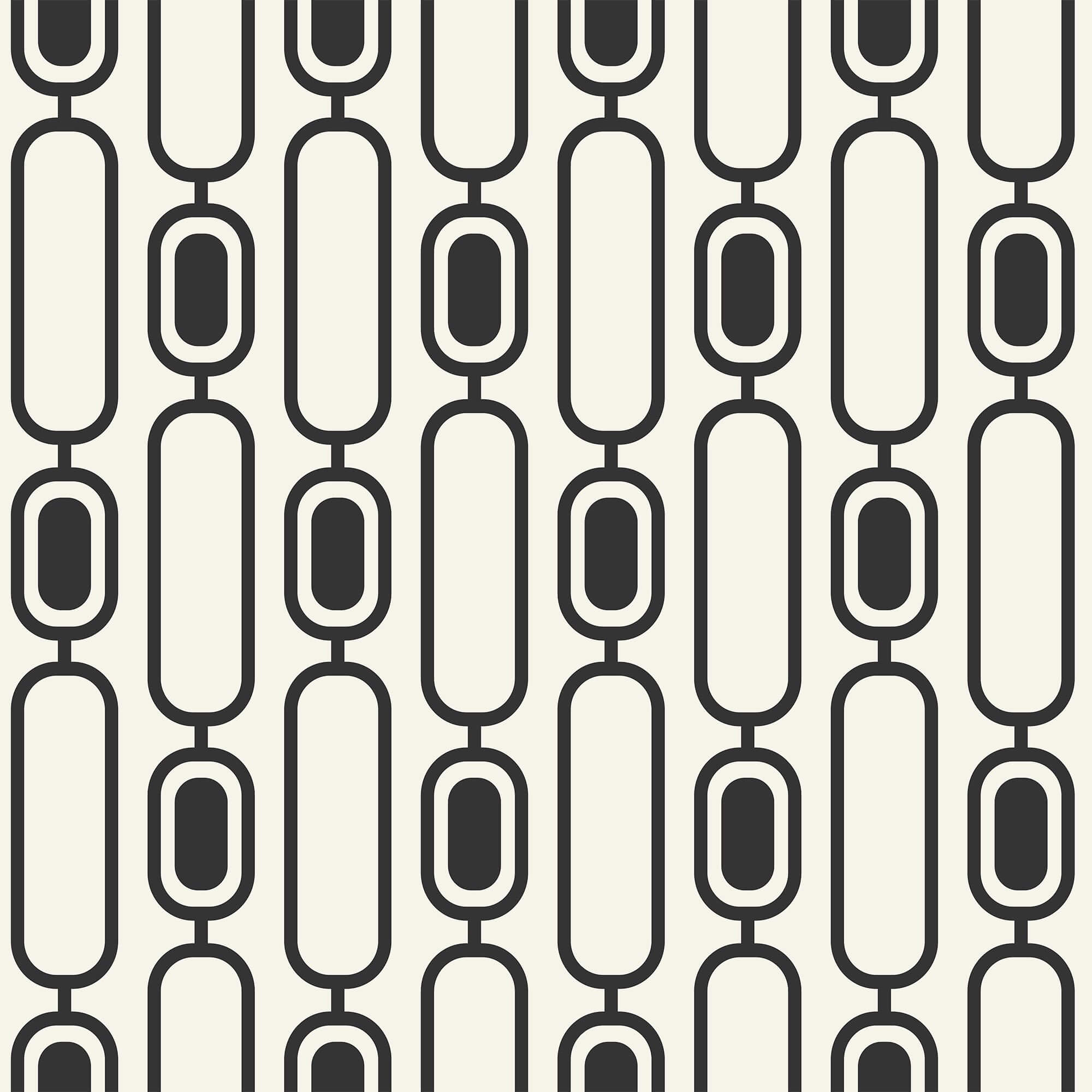 Black and White Geometric Peel and Stick Removable Wallpaper - Self-Adhesive Decorative Wall Covering for Bedroom, Living Room, Nursery, and Office Decor