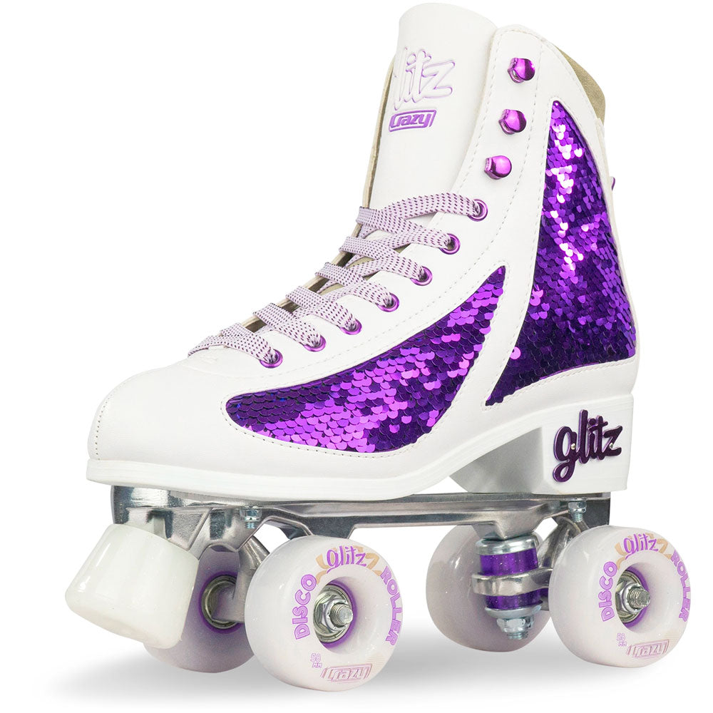 Crazy Disco Glitz 21 Roller Skates - Light Up Wheels for Women & Girls - Retro Disco Party Skating - Perfect for Roller Rinks, Birthday Parties & 80s Theme Events