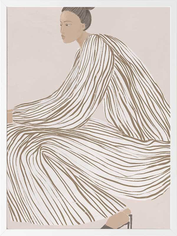 Delilah Dazzling Framed Wall Art Print - Elegant Home Decor for Living Room, Bedroom & Office