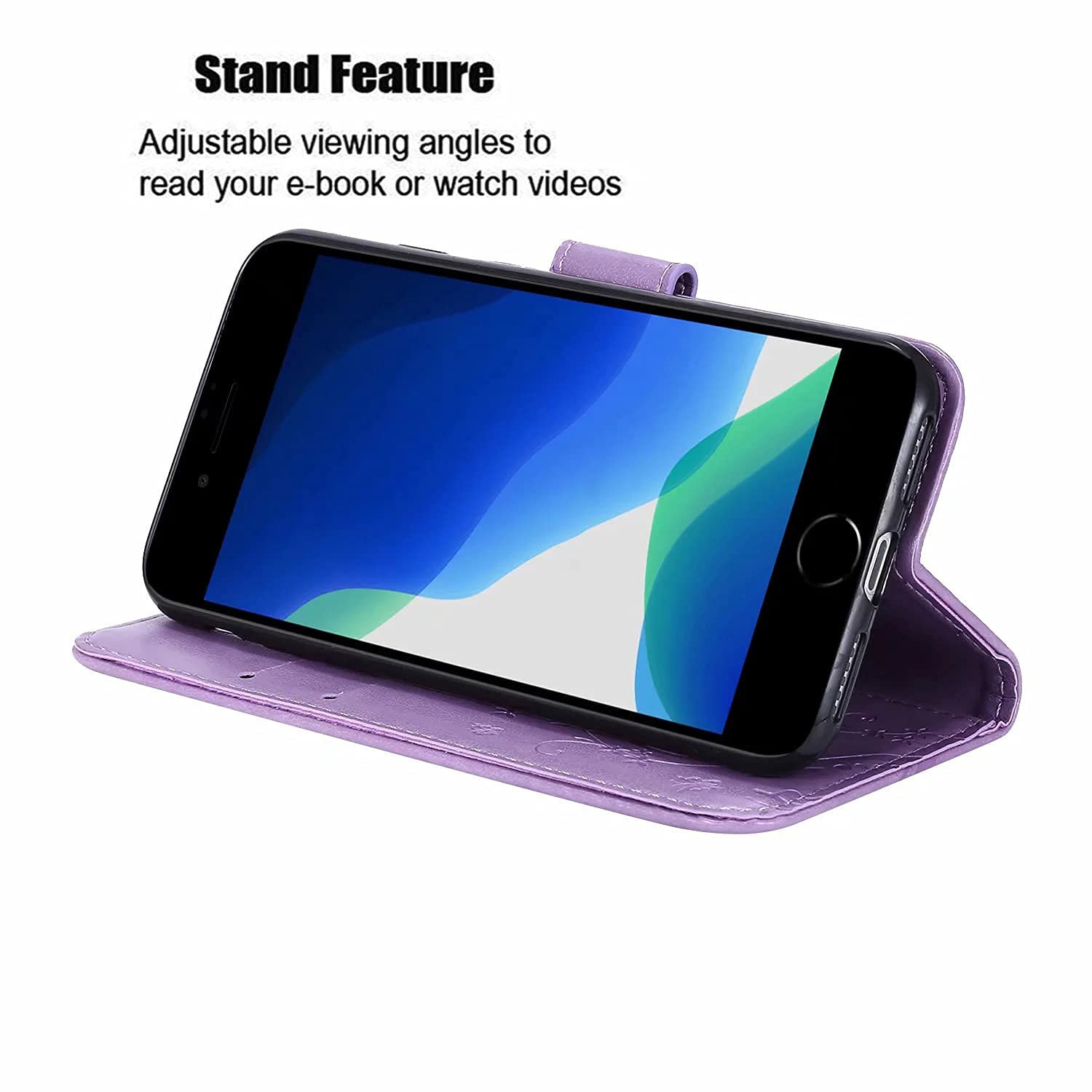 Premium Leather Wallet Case for iPhone SE (2020/2022) - Magnetic Flip Cover with Card Holder | Slim Protective Phone Case for Women & Men | Perfect for Work, Travel & Everyday Use (4.7 inch)