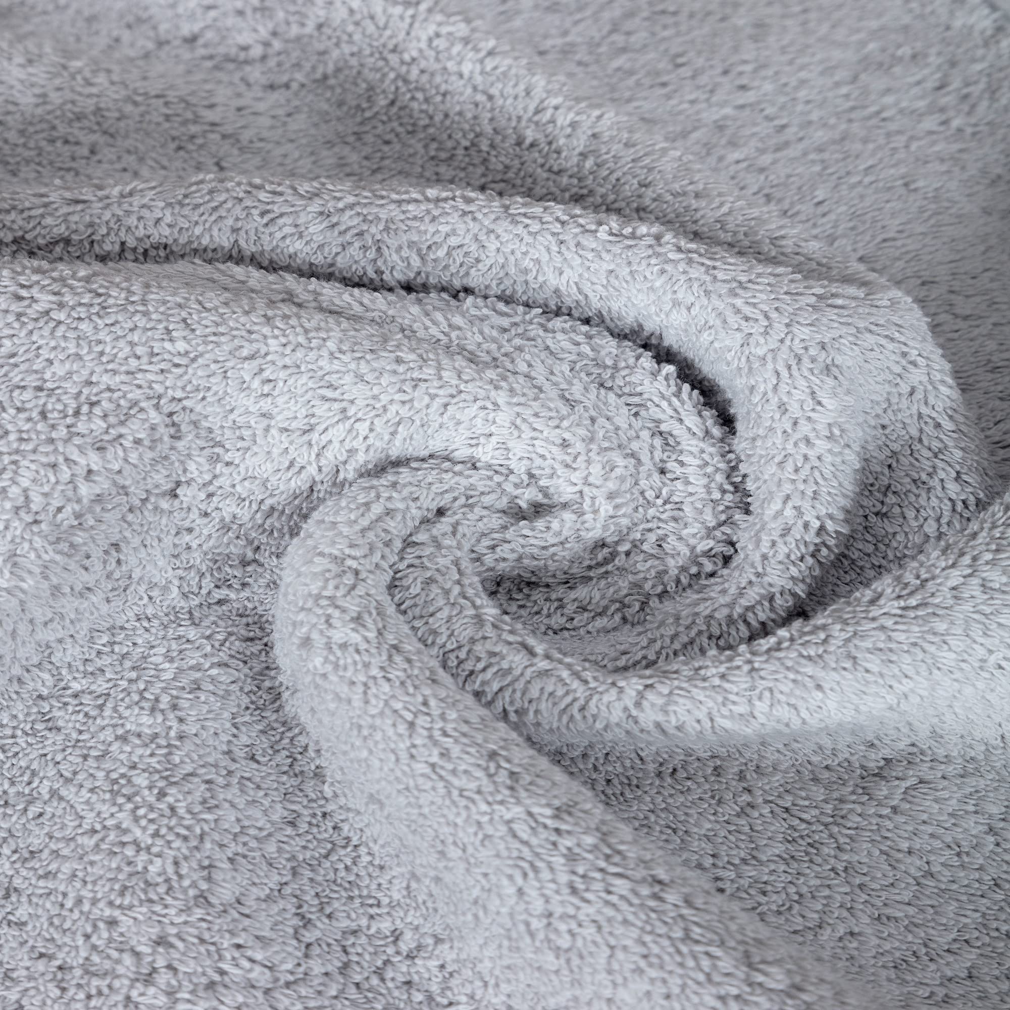 Premium 2-Piece Bath Towel Set - 100% Turkish Cotton, Super Soft & Highly Absorbent - Hotel & Spa Quality Personalized Towels (Light Grey) - Perfect for Luxury Bathrooms, Spa Days & Thoughtful Gifts