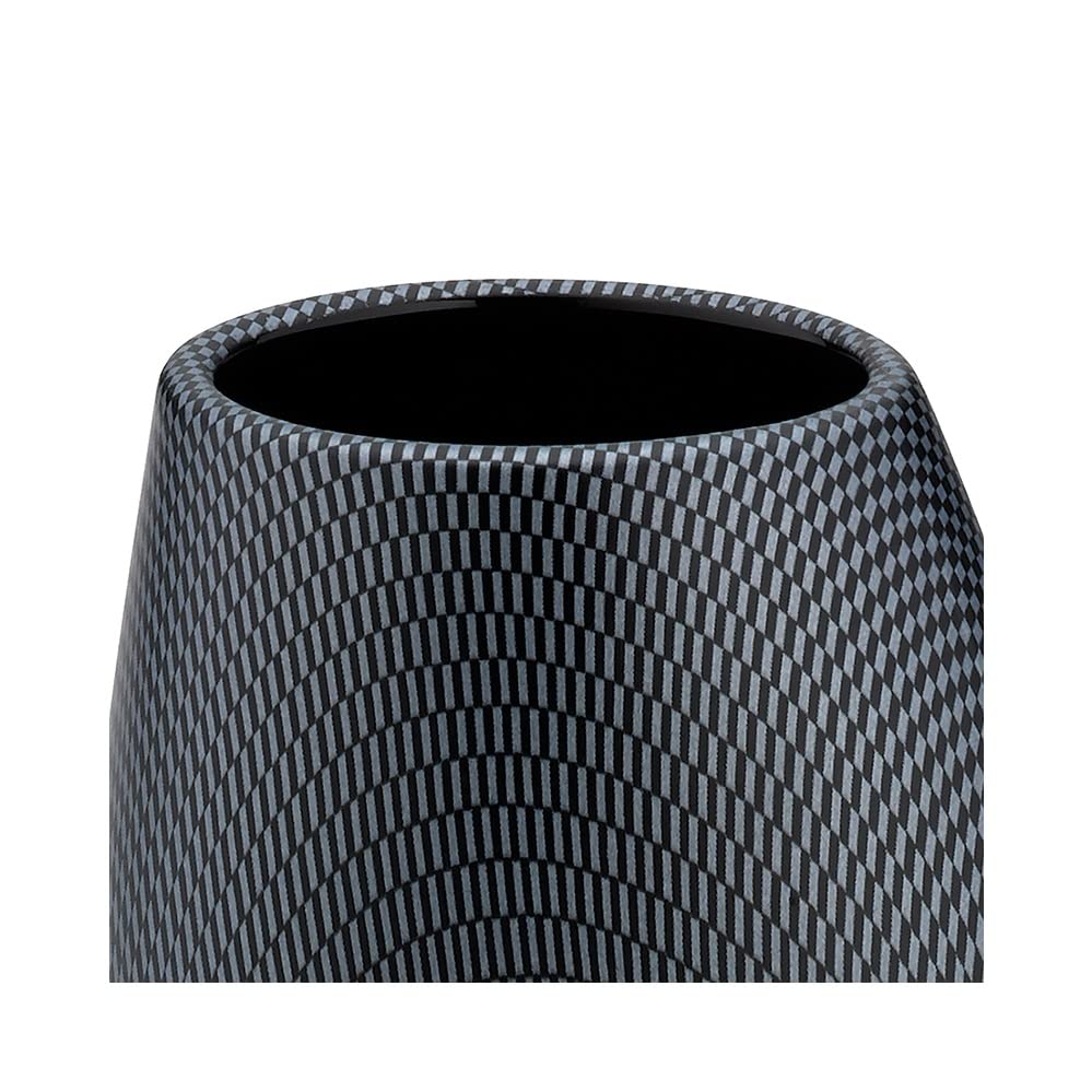 Kela Bathroom Tumbler Cup & Toothbrush Holder Set - Moiree Collection in Charcoal - Perfect for Bathroom Organization and Stylish Home Decor