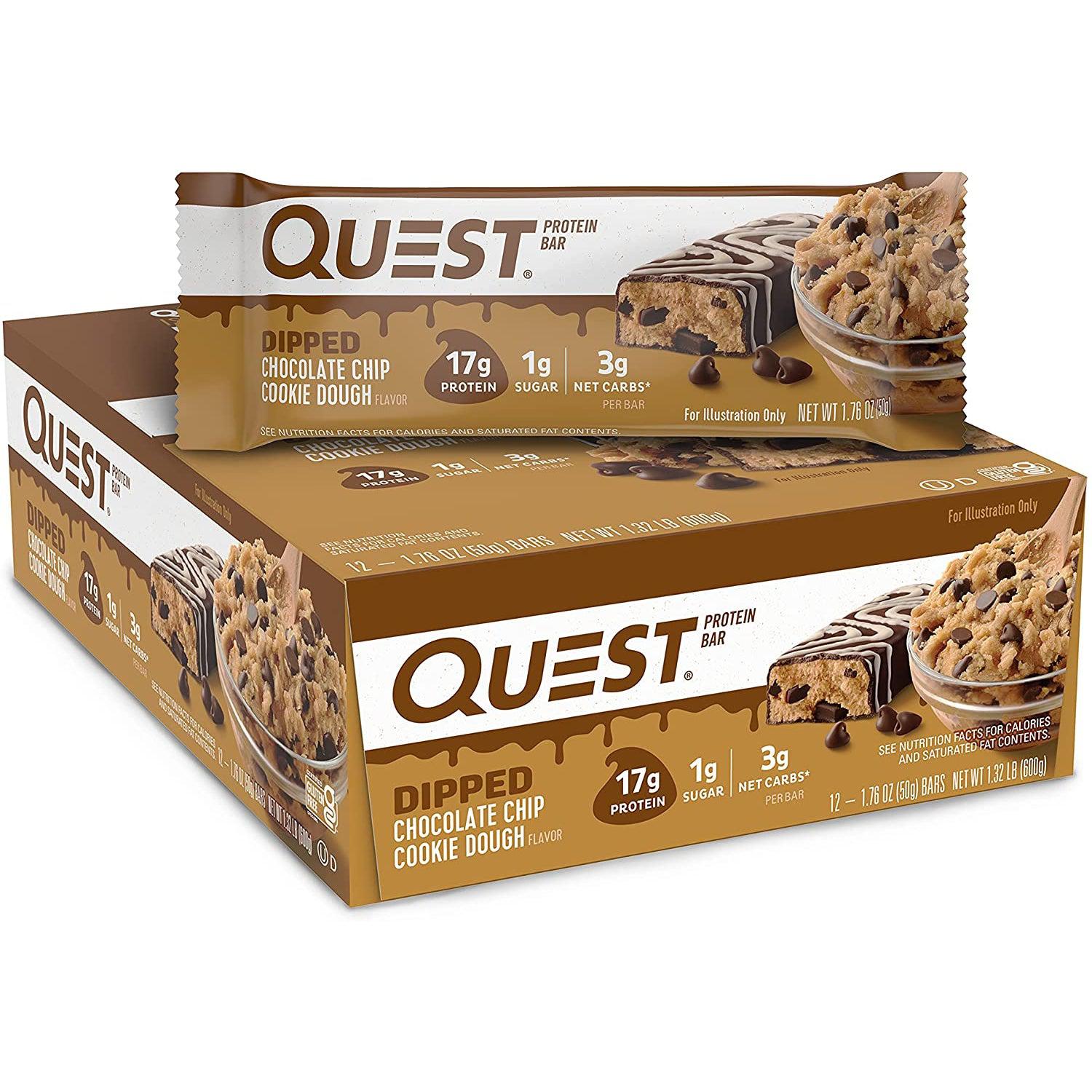 Quest Protein Bars - High Protein, Low Sugar, Gluten Free Snack for Energy & Muscle Recovery - Perfect for Workouts, Hiking & On-the-Go Nutrition