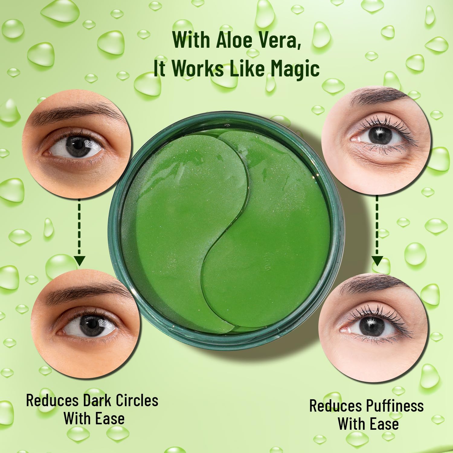 Swiss Beauty Hydra Anti-Wrinkle Eye Serum Patches - 60 Pcs for Dark Circles, Fine Lines & Wrinkles Treatment | Collagen & Aloe Vera Enriched | Perfect for Night Care & Travel Skincare Routine