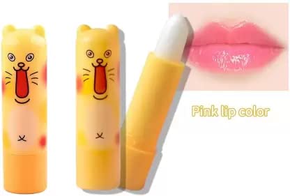 Fruit Flavor Cartoon Lip Balm Set - Pack of 5 Assorted Flavors for Kids & Adults - Moisturizing & Fun Lip Care for School, Travel, and Daily Use