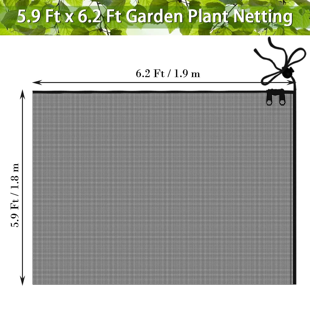 Large Black Fruit Tree Netting Cover with Zipper - 71